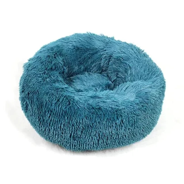 Round Pet Bed for Large Dogs & Cats – 40–90cm Super Soft Plush Donut Bed – Winter Warm Sleeping Nest for Medium & Large Dogs