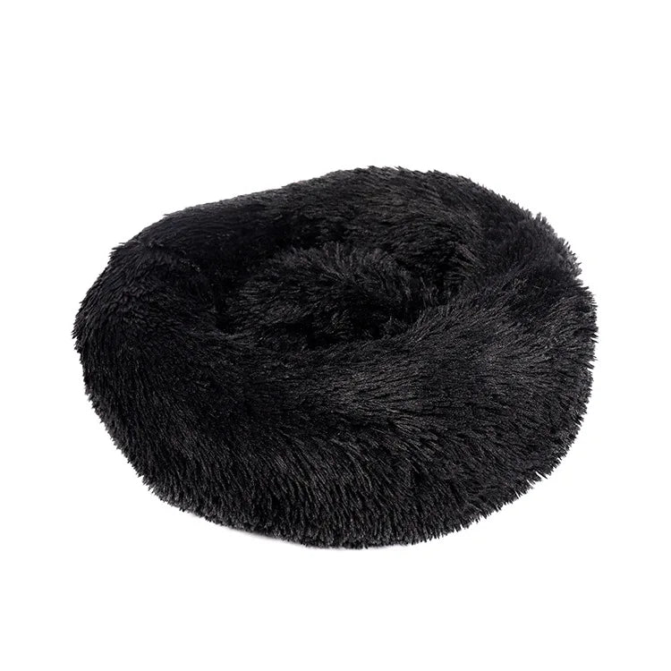 Round Pet Bed for Large Dogs & Cats – 40–90cm Super Soft Plush Donut Bed – Winter Warm Sleeping Nest for Medium & Large Dogs