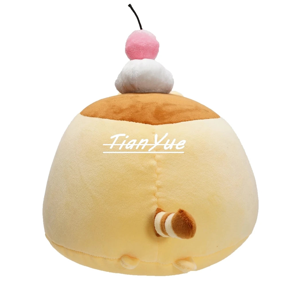 Cute Cat Pudding Plush Toy – Soft Stuffed Animal Doll – 22cm Kawaii Cat Christmas Gift & Home Decor Plush