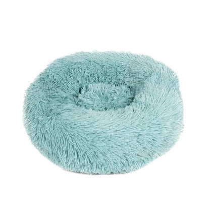 Round Pet Bed for Large Dogs & Cats – 40–90cm Super Soft Plush Donut Bed – Winter Warm Sleeping Nest for Medium & Large Dogs