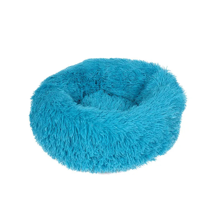 Round Pet Bed for Large Dogs & Cats – 40–90cm Super Soft Plush Donut Bed – Winter Warm Sleeping Nest for Medium & Large Dogs