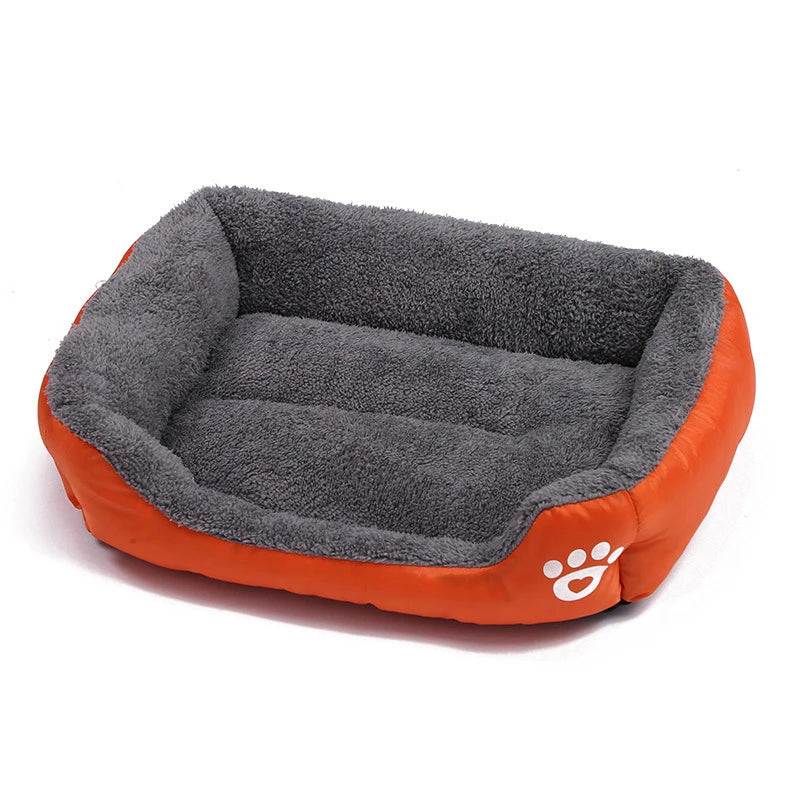 Soft Square Dog Sofa Bed – Winter Warm Washable Pet Cushion – Large & Medium Dog Kennel Mat – Elastic Plush Cat & Dog Bed for Indoor Use
