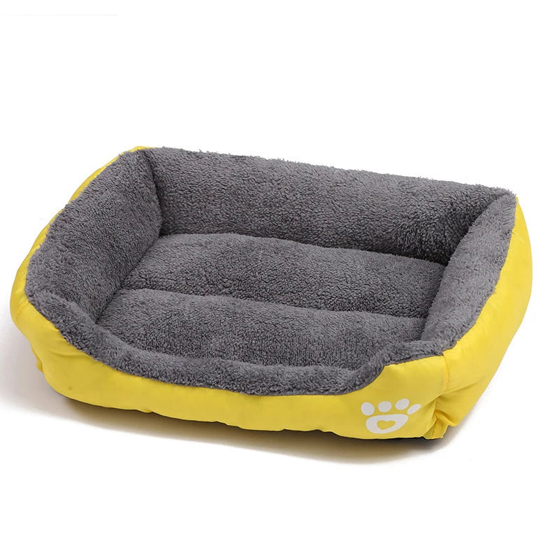 Soft Square Dog Sofa Bed – Winter Warm Washable Pet Cushion – Large & Medium Dog Kennel Mat – Elastic Plush Cat & Dog Bed for Indoor Use