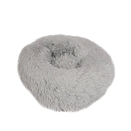 Round Pet Bed for Large Dogs & Cats – 40–90cm Super Soft Plush Donut Bed – Winter Warm Sleeping Nest for Medium & Large Dogs