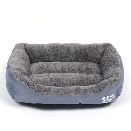 Soft Square Dog Sofa Bed – Winter Warm Washable Pet Cushion – Large & Medium Dog Kennel Mat – Elastic Plush Cat & Dog Bed for Indoor Use