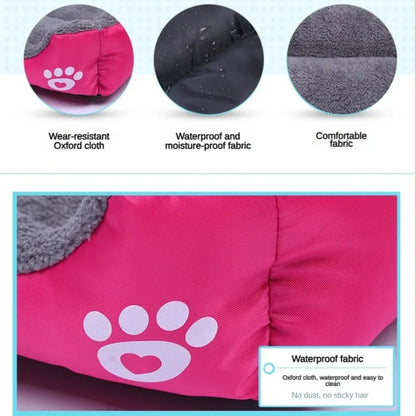Soft Square Dog Sofa Bed – Winter Warm Washable Pet Cushion – Large & Medium Dog Kennel Mat – Elastic Plush Cat & Dog Bed for Indoor Use