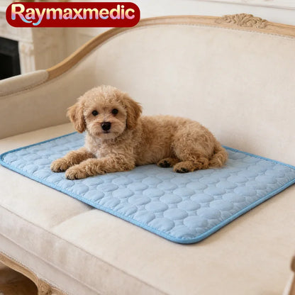 Raymax Dog Cooling Mat – Summer Ice Silk Pet Cooling Bed – Breathable Cold Blanket for Dogs & Cats – Extra Large & Small Sizes – Durable Sofa & Crate Mat
