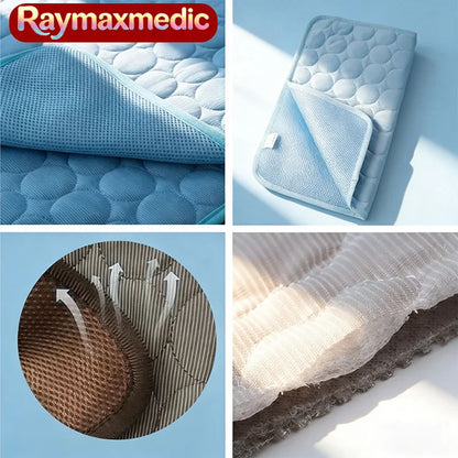Raymax Dog Cooling Mat – Summer Ice Silk Pet Cooling Bed – Breathable Cold Blanket for Dogs & Cats – Extra Large & Small Sizes – Durable Sofa & Crate Mat