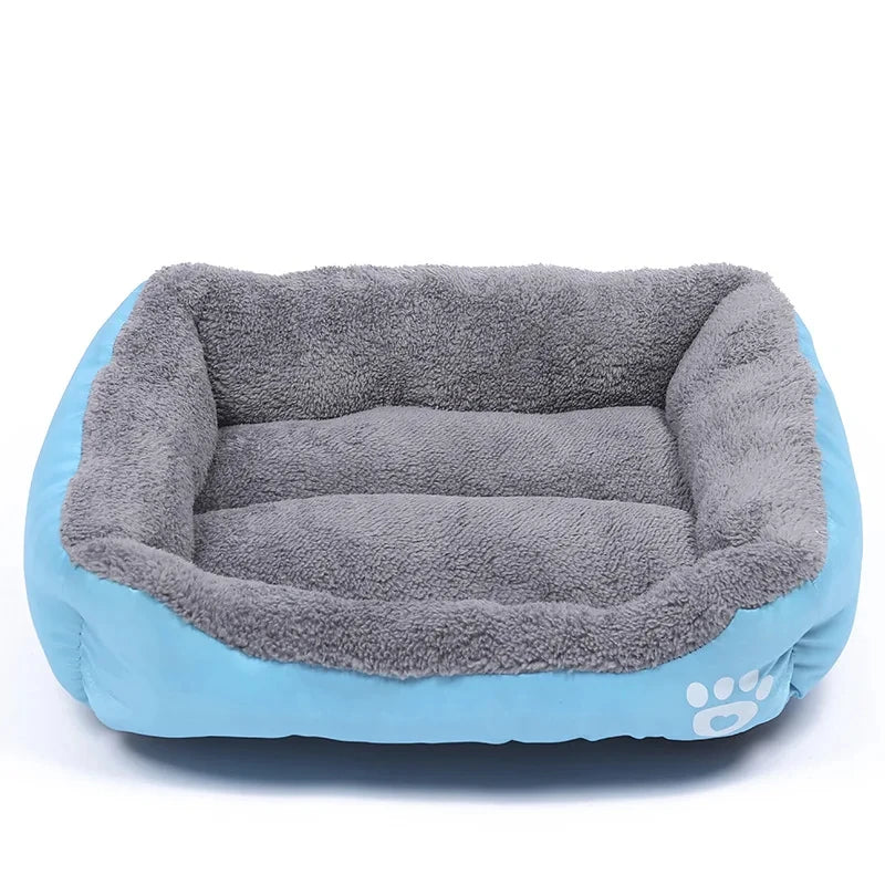 Soft Square Dog Sofa Bed – Winter Warm Washable Pet Cushion – Large & Medium Dog Kennel Mat – Elastic Plush Cat & Dog Bed for Indoor Use