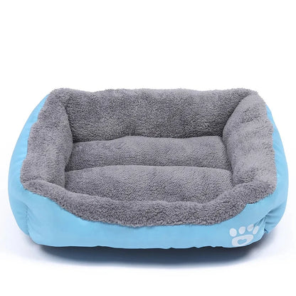 Soft Square Dog Sofa Bed – Winter Warm Washable Pet Cushion – Large & Medium Dog Kennel Mat – Elastic Plush Cat & Dog Bed for Indoor Use